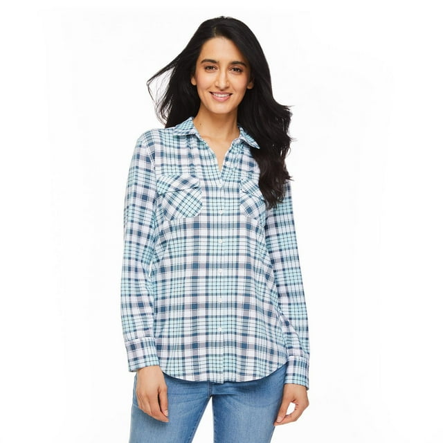 Penmans Women's Button-Up Plaid Shirt