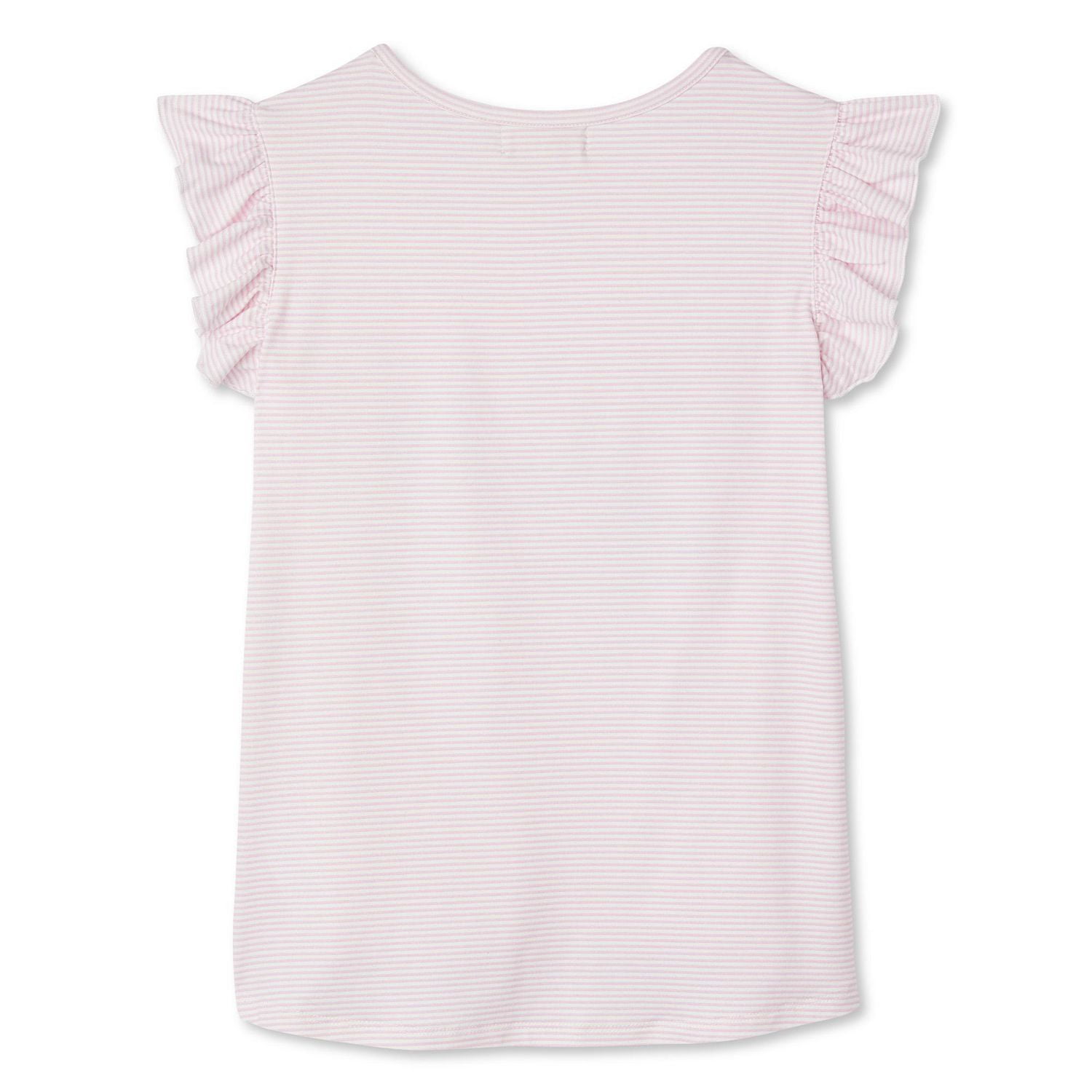 Btween Girls' Ruffle Sleeve Tie-Front Tee