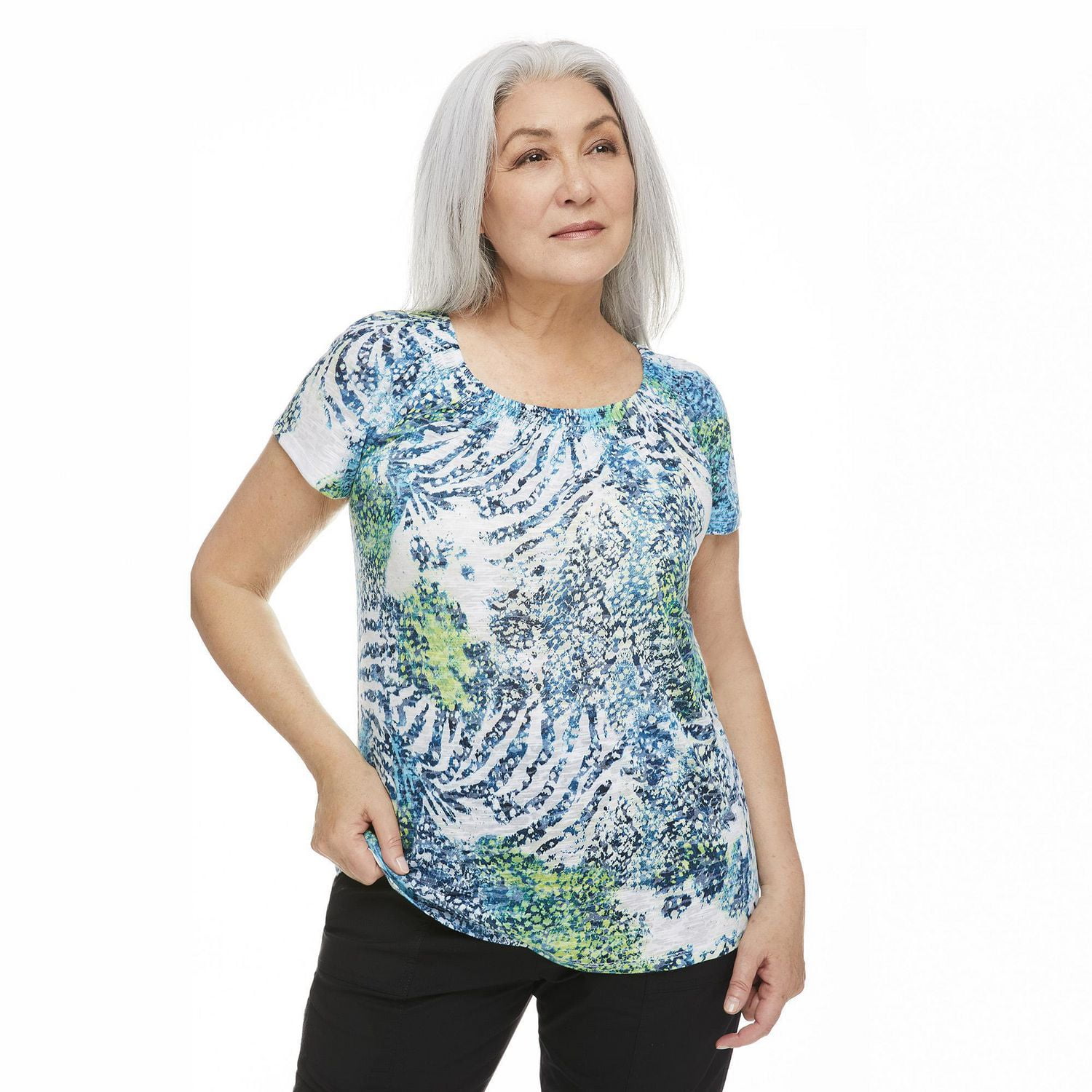 Penmans Women's Short Sleeve Burnout Top