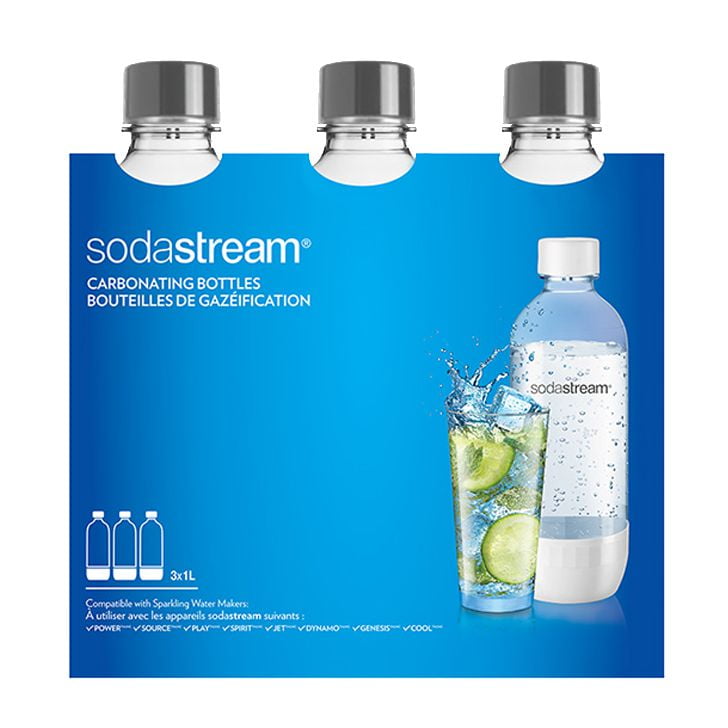 SodaStream 1L Standard Carbonating Bottle Grey, 3PK Walmart Canada