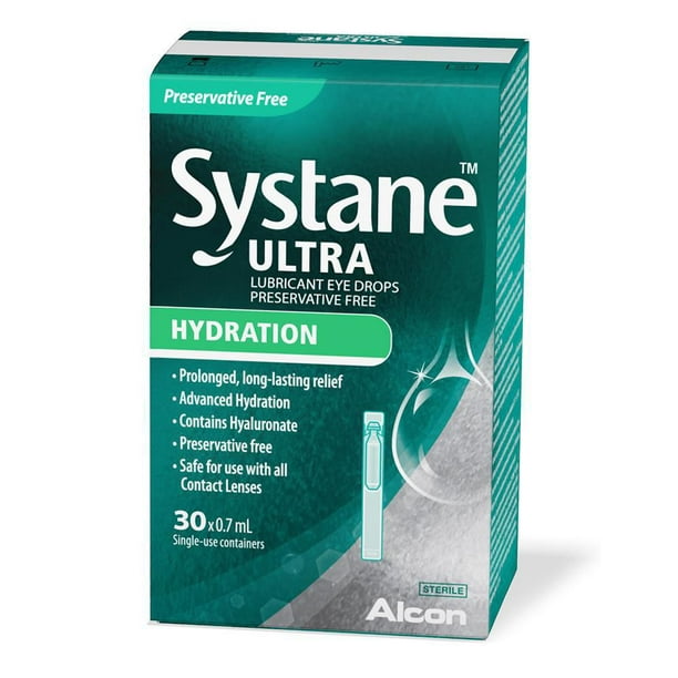 SYSTANE® Ultra Hydration, Lubricant Eye Drops, Preservative Free Single Use Eye Drops, 30 x 0.7