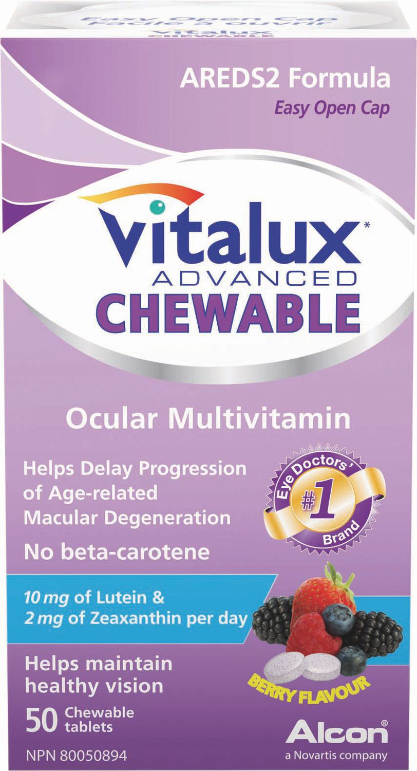 VITALUX® Advanced, Chewable Ocular Multivitamin, Macular Degeneration Supplement with AREDS 2, AMD