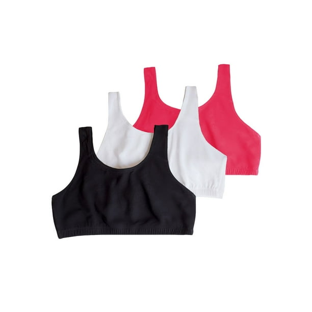 Fruit of the Loom Cotton Pullover Sport Bra (Pack of 3)