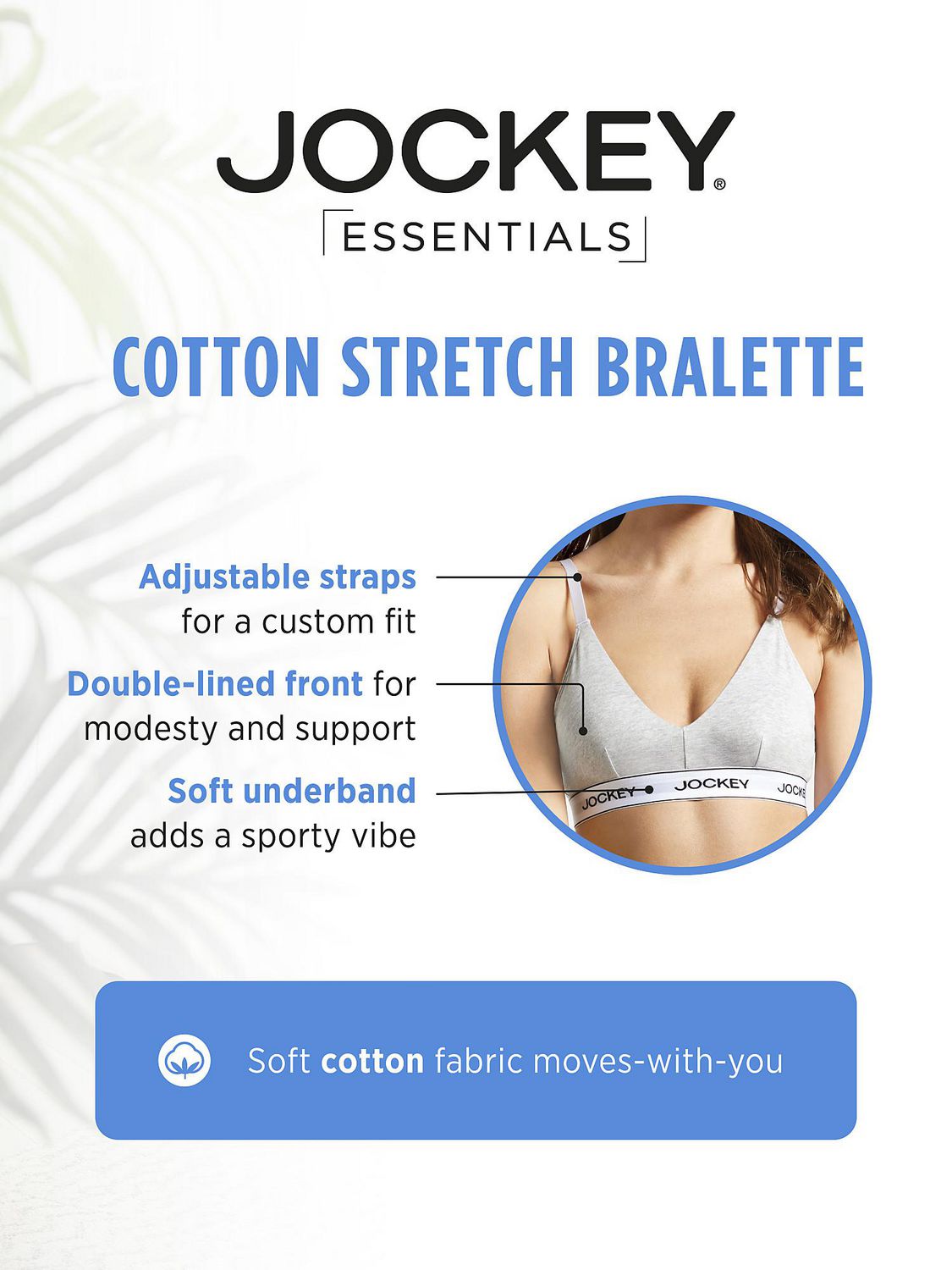 Jockey® Essentials Women's Cotton Stretch Triangle Bralette