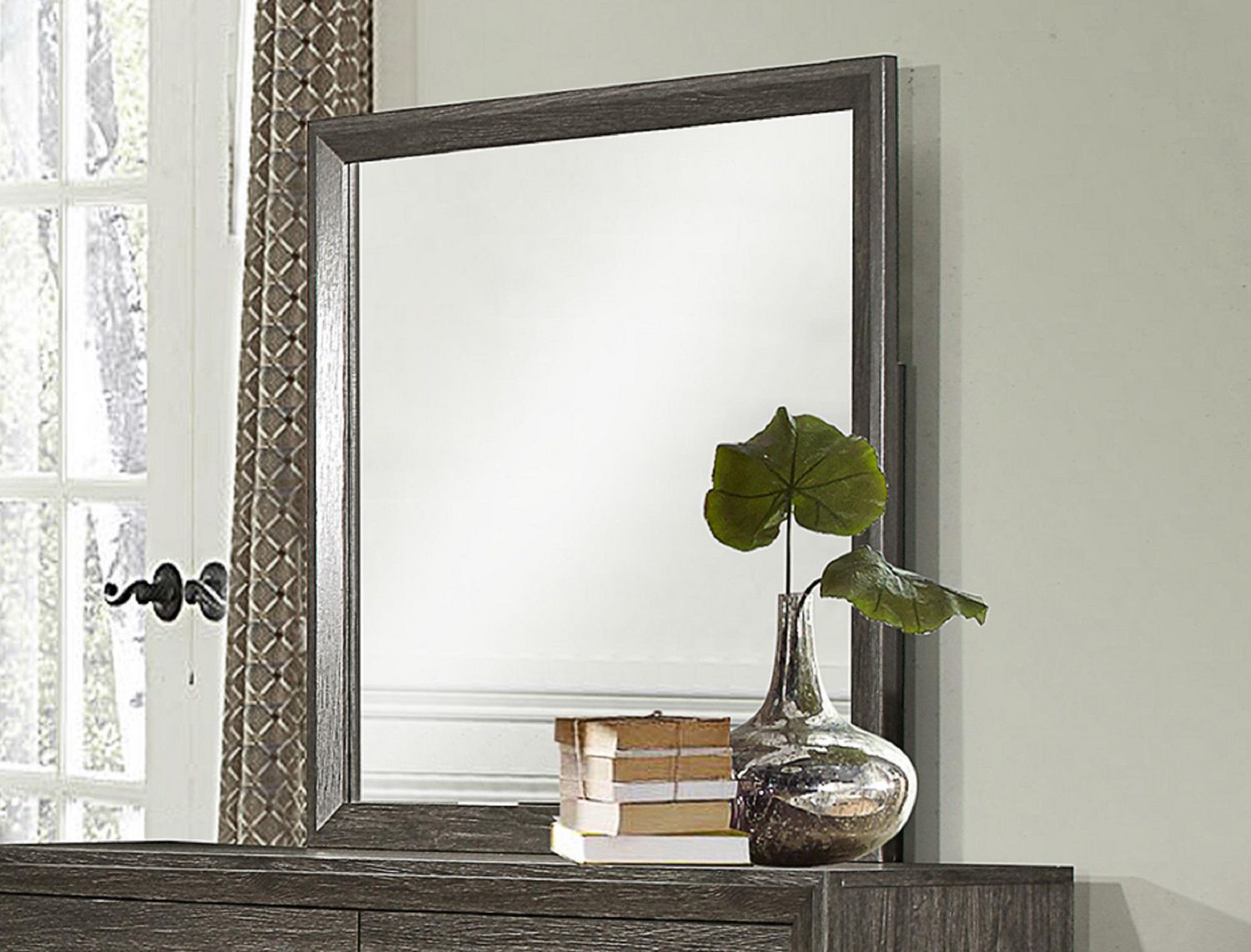 Topline Home Furnishings Dark Grey Dresser Mirror Walmart Canada