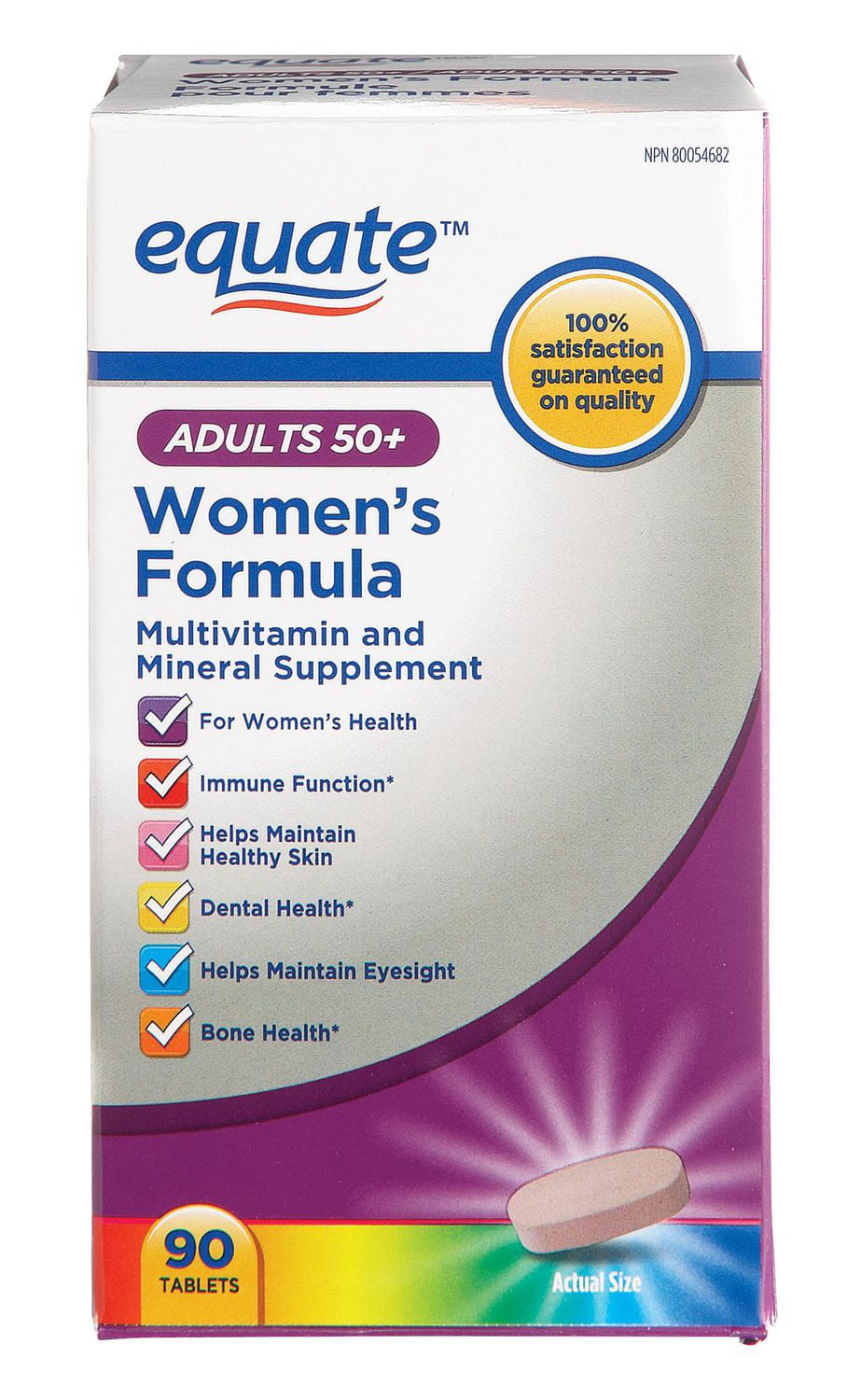 Equate Adults 50+ Women's Formula Multivitamin And Mineral Supplement