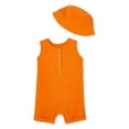thumbnail image 1 of George Baby Boys' Crinkled Romper 2-Piece Set, 1 of 2