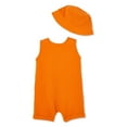 thumbnail image 2 of George Baby Boys' Crinkled Romper 2-Piece Set, 2 of 2