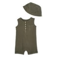 thumbnail image 1 of George Baby Boys' Crinkled Romper 2-Piece Set, 1 of 2