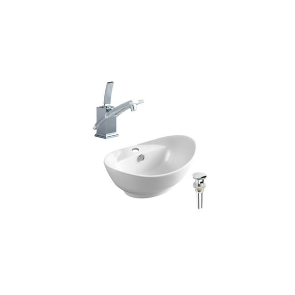 DROP Bath and Kitchen DR091319 Bathroom Vessel Sink Set