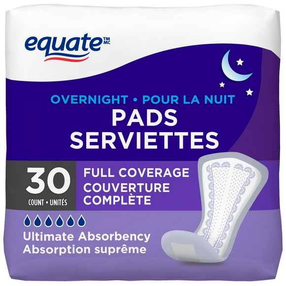 Serviettes de nuit à couverture complète d'Equate