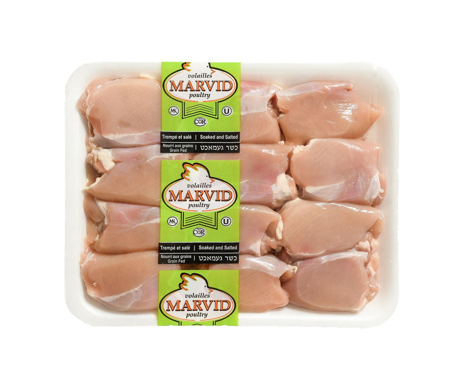 Hauts de cuisses de poulet désossés Kacher Marvid Morceaux de Poulet Kasher désossés