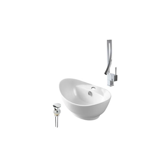 DROP Bath and Kitchen DR091279 Bathroom Vessel Sink Set