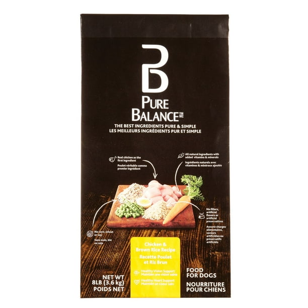 Nourriture pour chiens poulet et riz brun Pure Balance 3,6 kg