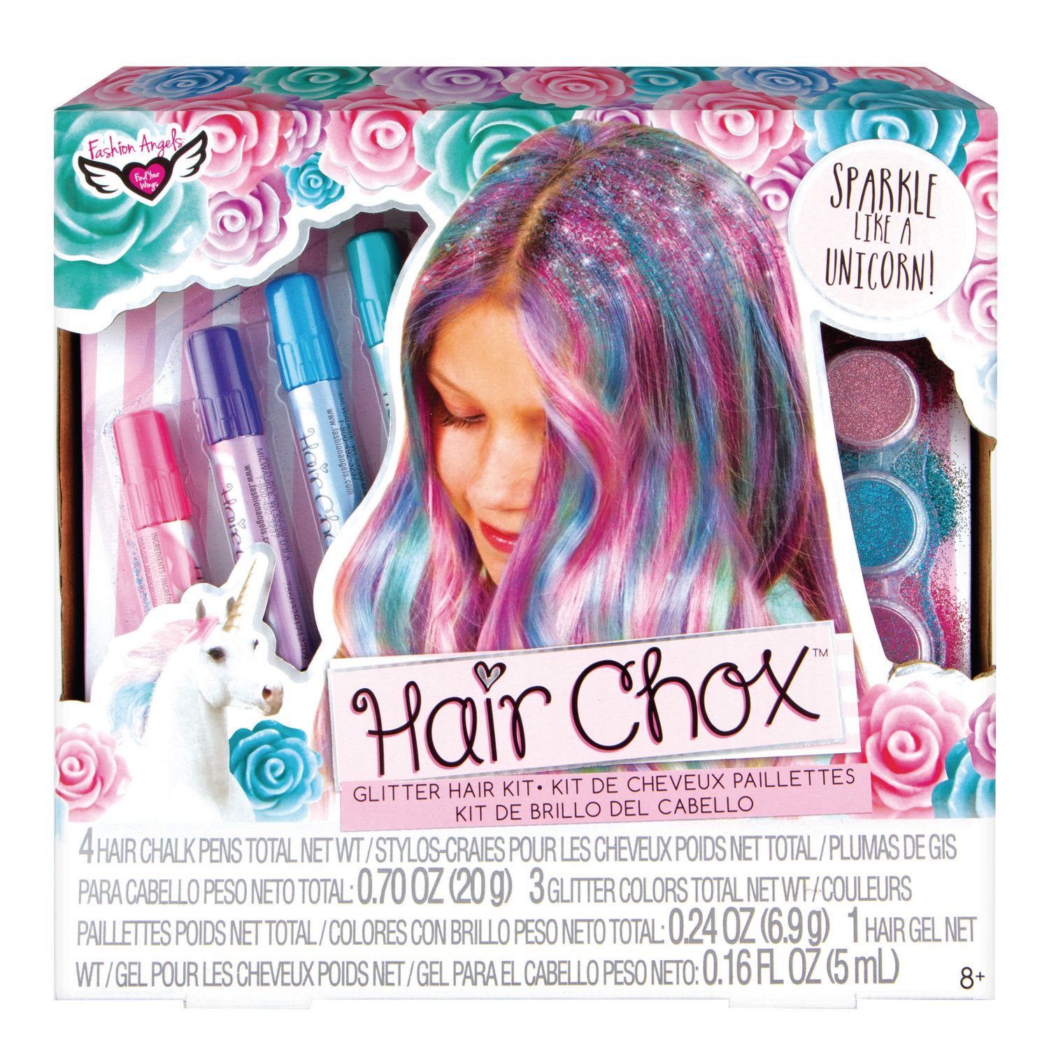 Fashion Angels Unicorn Hair Chox Glitter Hair Kit | Walmart Canada