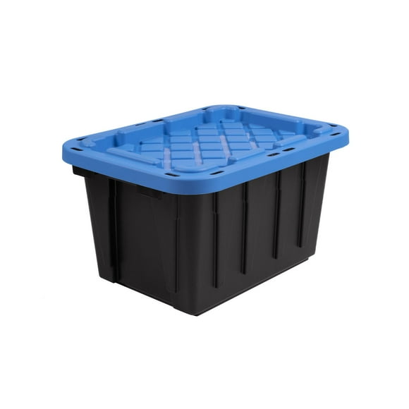 Bac Robuste Ramtuff 45 litres noir et bleu Bac Ramtuff de 45 litres avec couvercle bleu