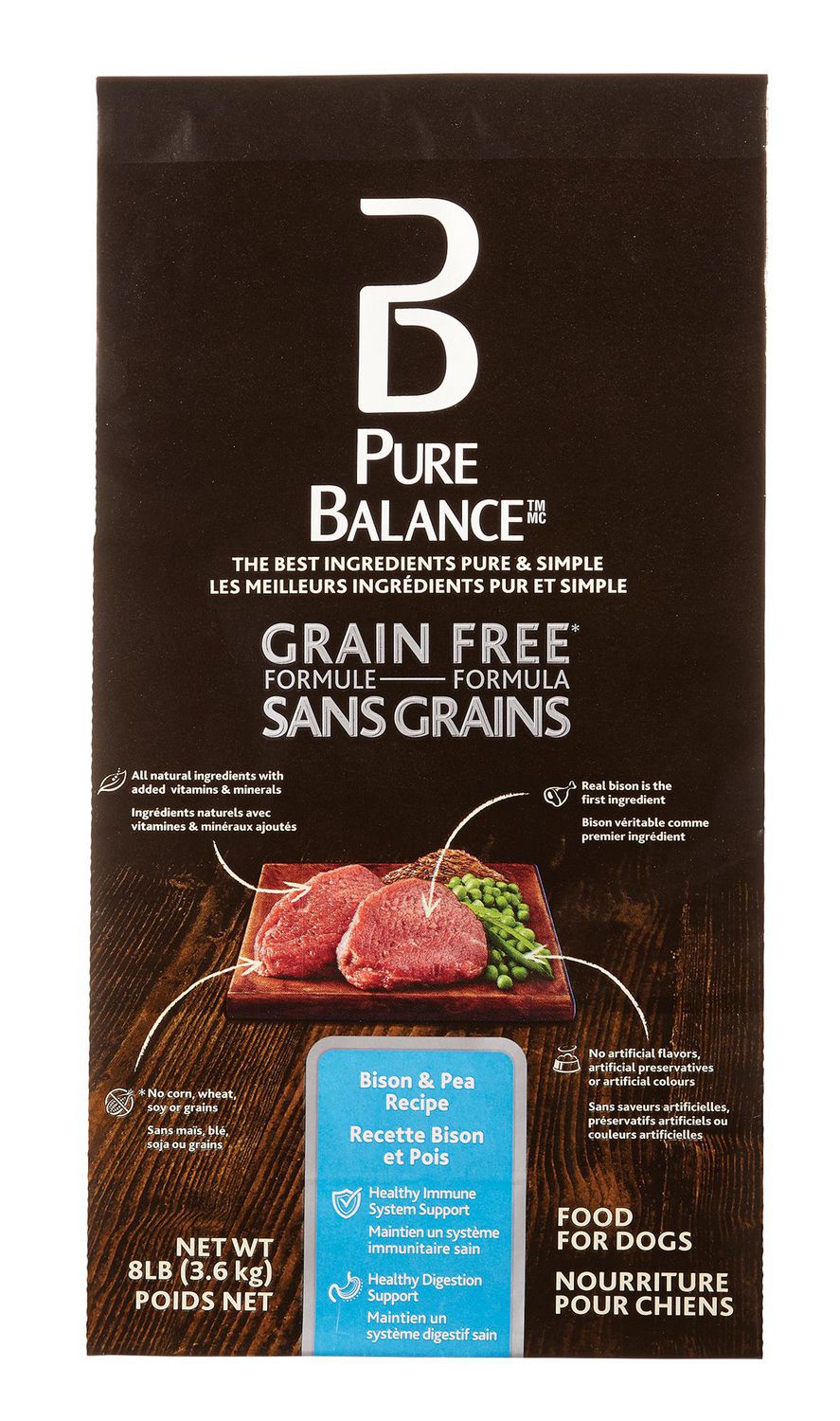 Pure Balance Bison & Pea Grain Free Dog Food 3.6kg | Walmart Canada