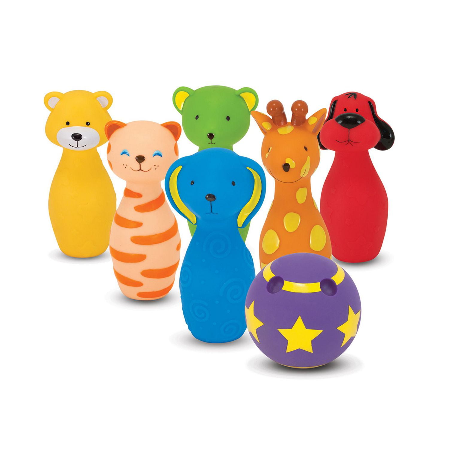 Melissa Doug K s Kids Bowling Friends Play Set and Game With 6 Pins and Convenient Carrying Case Walmart