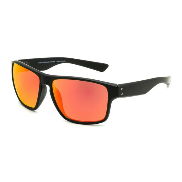 Holmes Workwear Black and Red Square Safety Sunglasses
