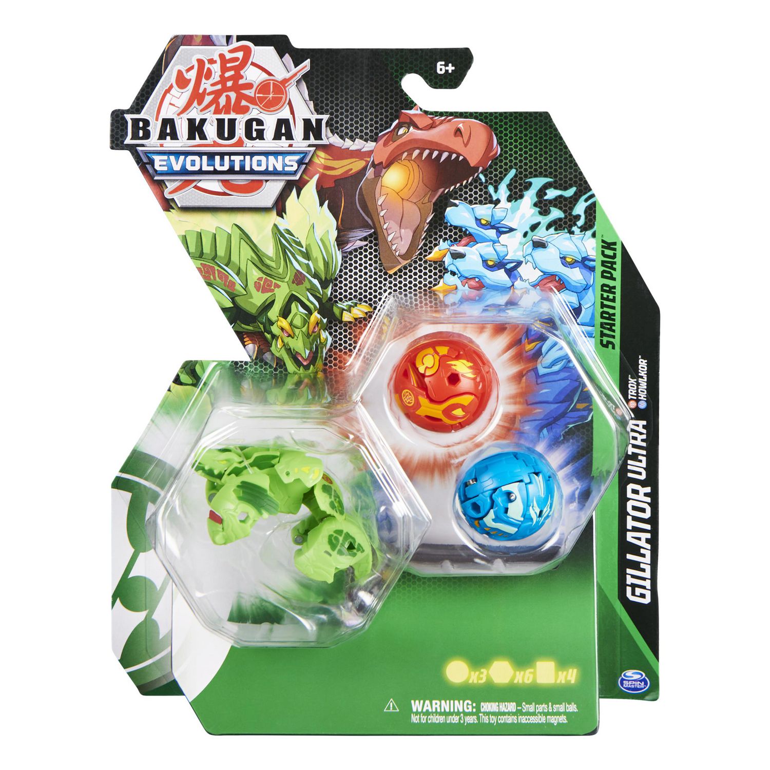 Bakugan Evolutions Starter Pack 3-Pack, Gillator Ultra with