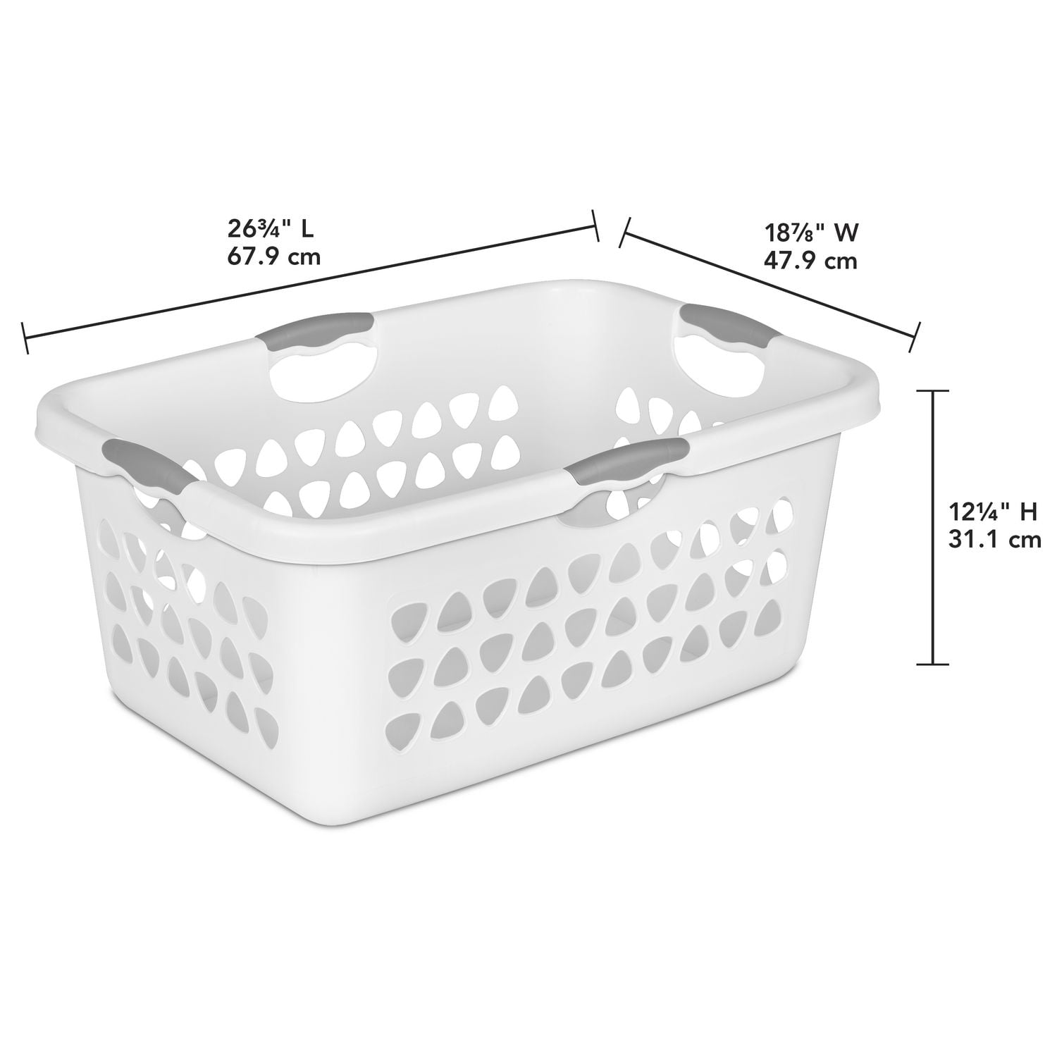 Panier à linge UltraMC de Sterilite de 71L- Blanc 71L 