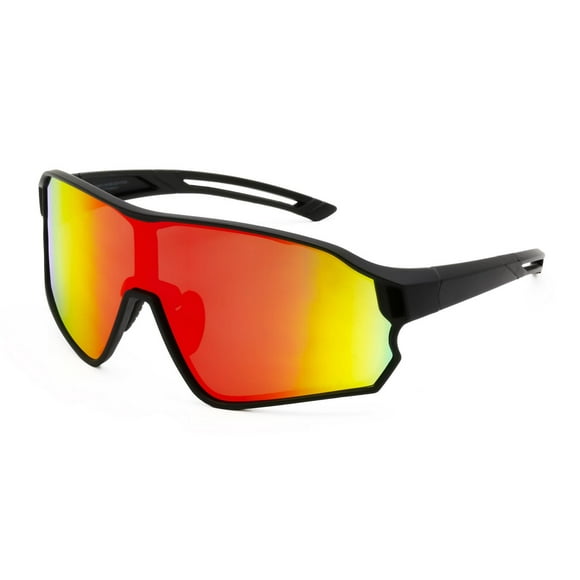Holmes Workwear Black and Red Large Safety Shield Sunglasses