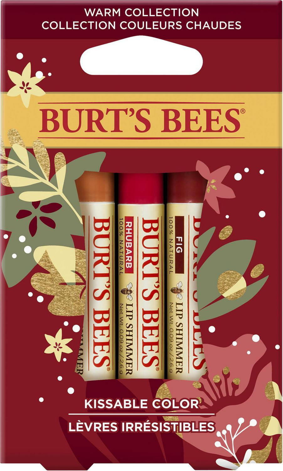 Burt's Bees® Kissable colour Holiday Gift Set, 3 Lip Shimmers - Peony ...