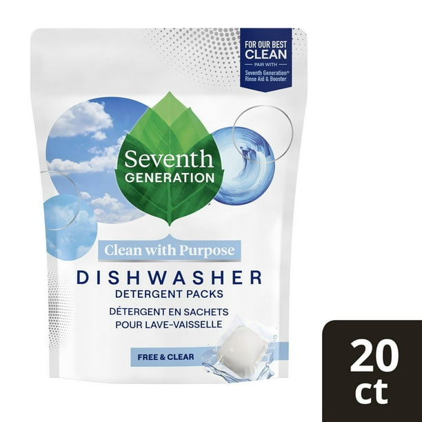 Seventh Generation Free and Clear Dishwasher Detergent Packs Walmart.ca