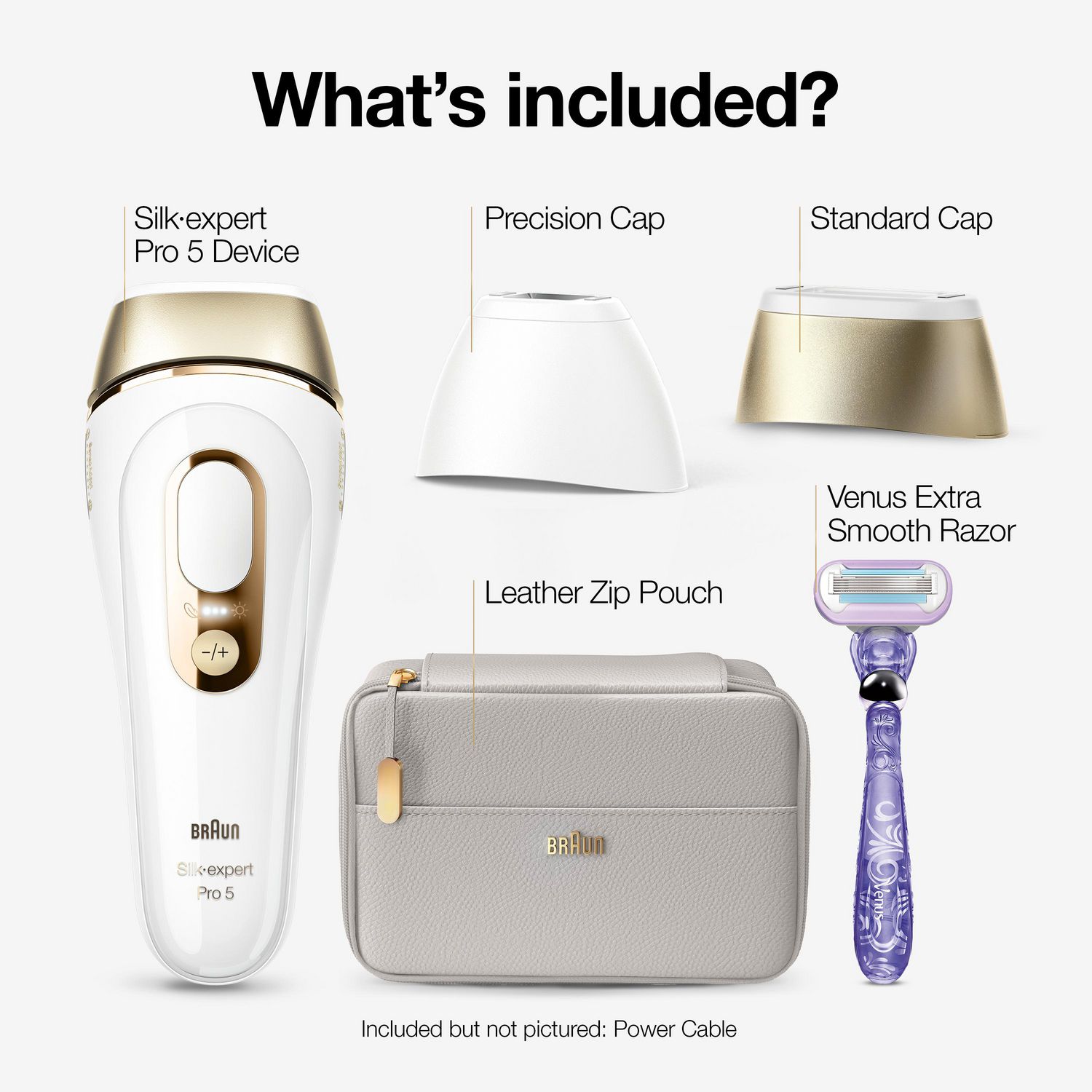Braun IPL Silk·expert Pro 5 PL5157 Latest Generation IPL for Women and Men,  At-Home Hair Removal System, White and Gold, with Soft Pouch and Precision 