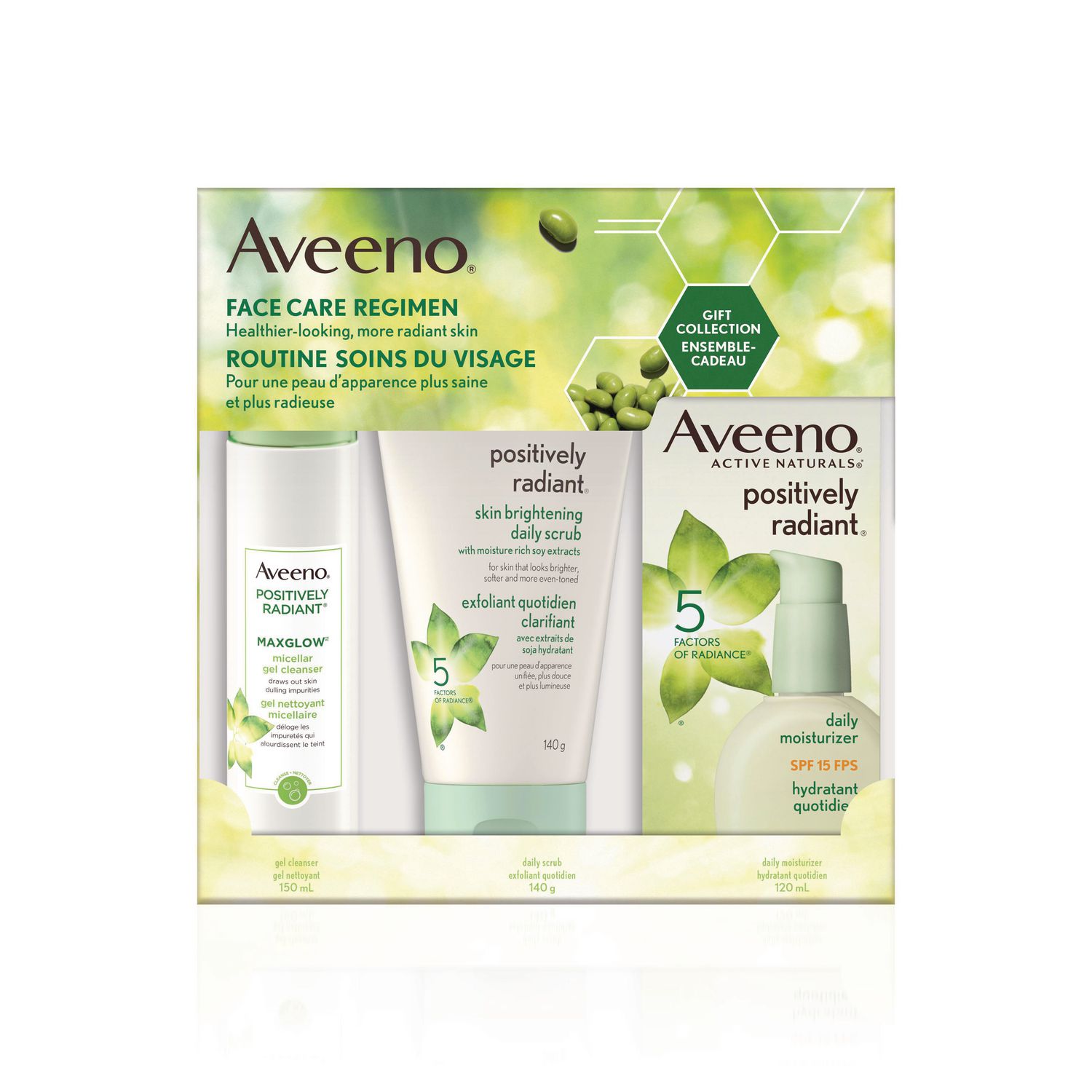 Aveeno Positively Radiant Face Care Regimen Holiday Gift