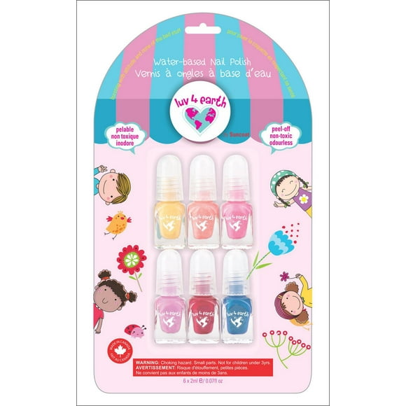 Spa-cial Mini Mani, 6 pc water-based nail polish gift set