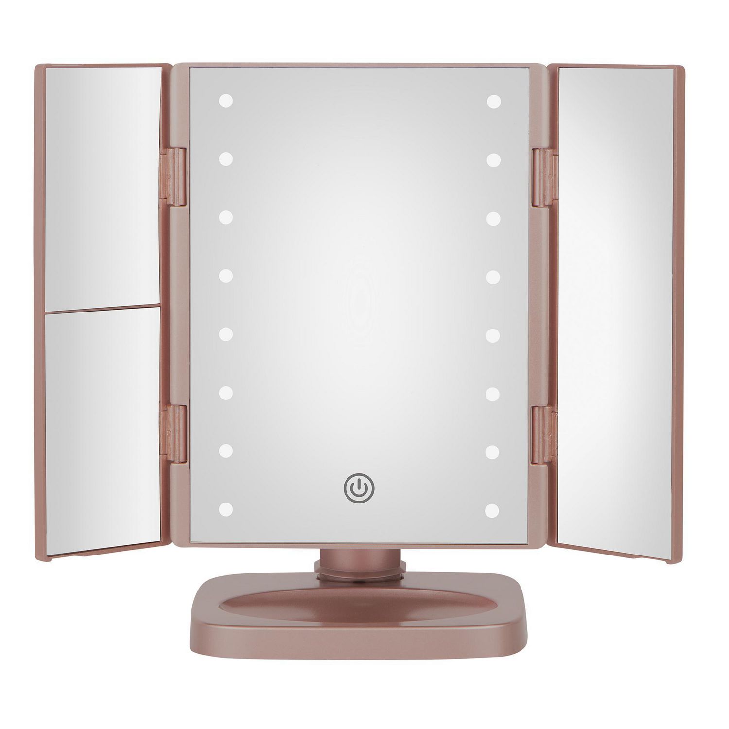 True Glow 1x/2x/3x Trifold LED Lighted Makeup Mirror, Mirror
