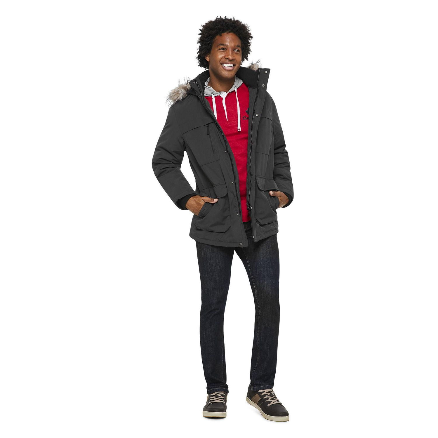 Parka à capuchon Canadiana pour hommes