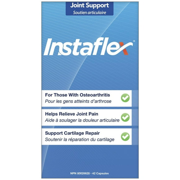 Soutien aux articulations à base de glucosamine, de MSM, de curcuma et d’acide hyaluronique Instaflex®, 42 capsules