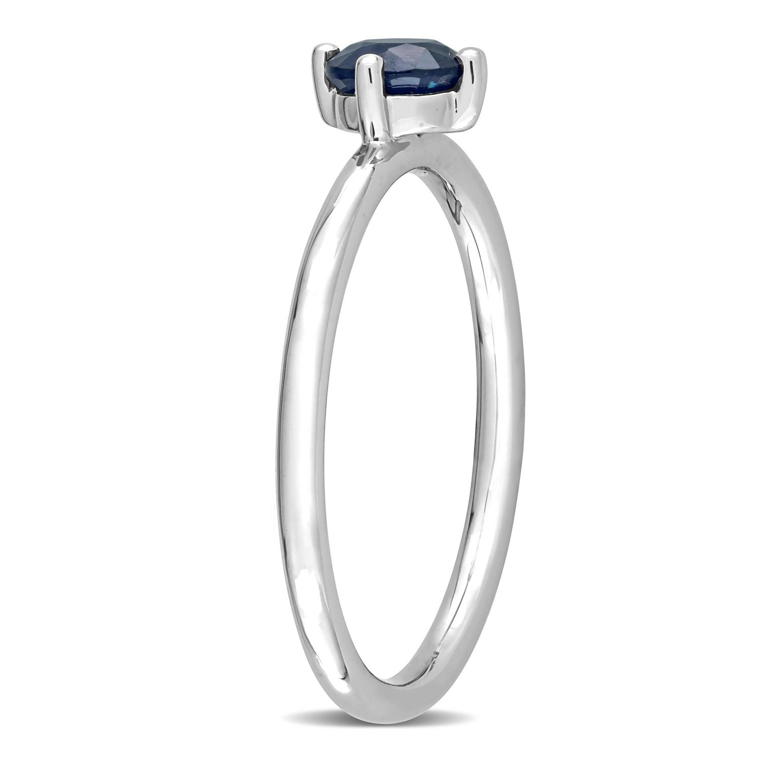 Miabella 5/8 Carat T.G.W. Sapphire 10K White Gold Solitaire Ring