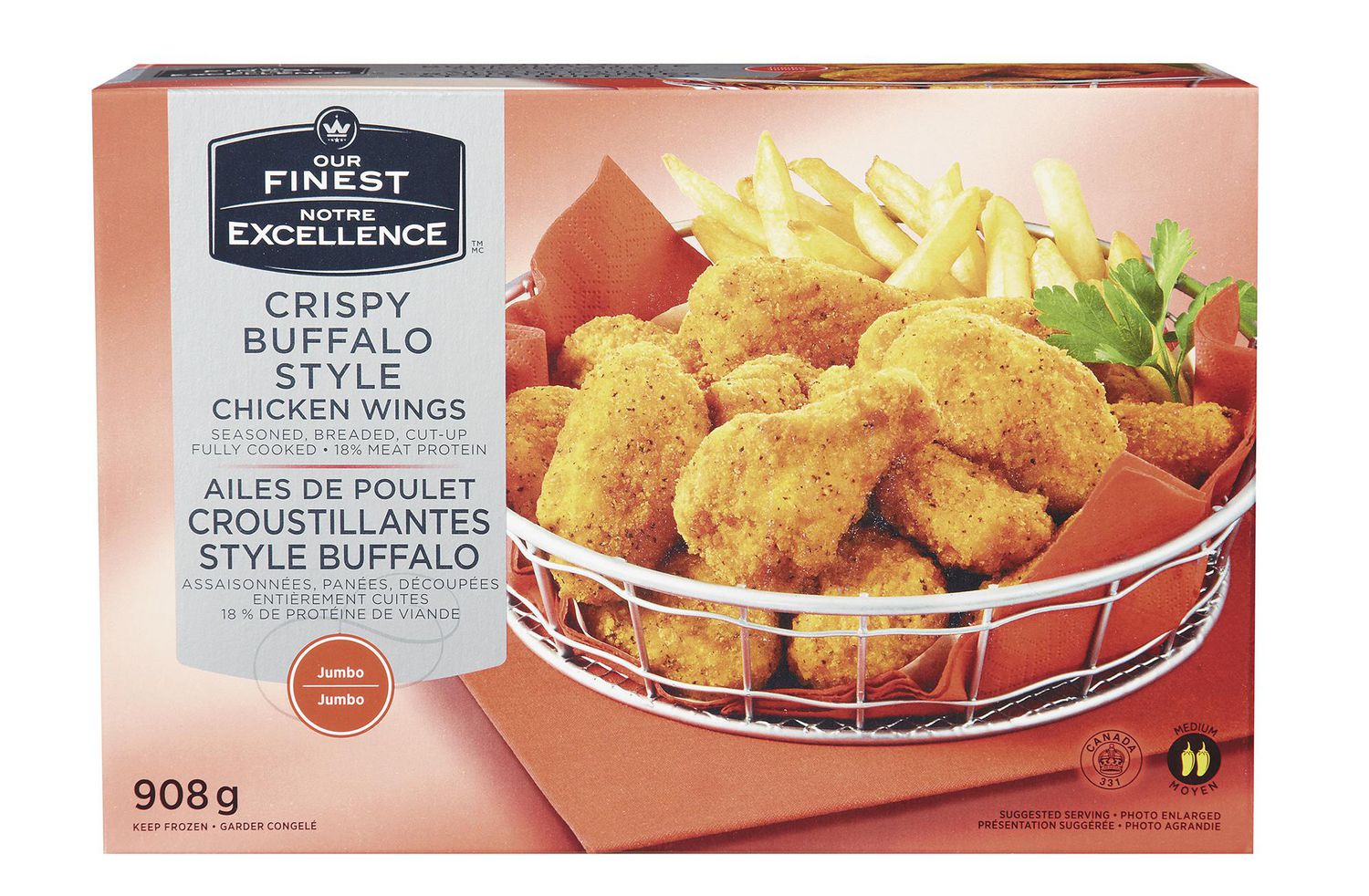 Our Finest Crispy Buffalo Style Chicken Wings Walmart Canada