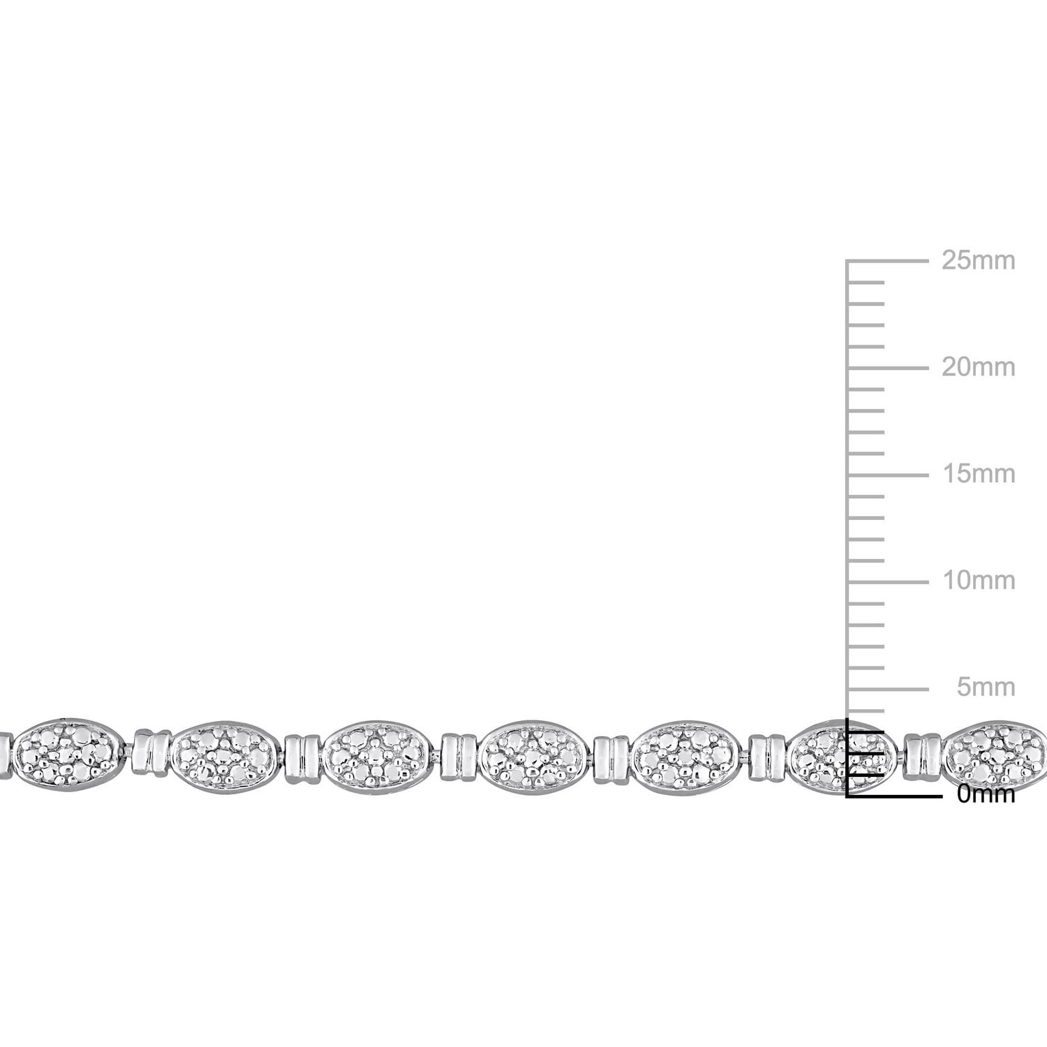 Miabella 1/2 Carat T.W. Diamond Sterling Silver Tennis Necklace