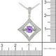 Collier dansant Pure à améthyste de 3/4 carat PBT en forme de diamant entourée de corindons blancs montée dans de l’argent sterling 925 - 5 mm – image 2 sur 3