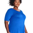thumbnail image 2 of George Plus Women's Sharkbite Hem Tee, 2 of 6