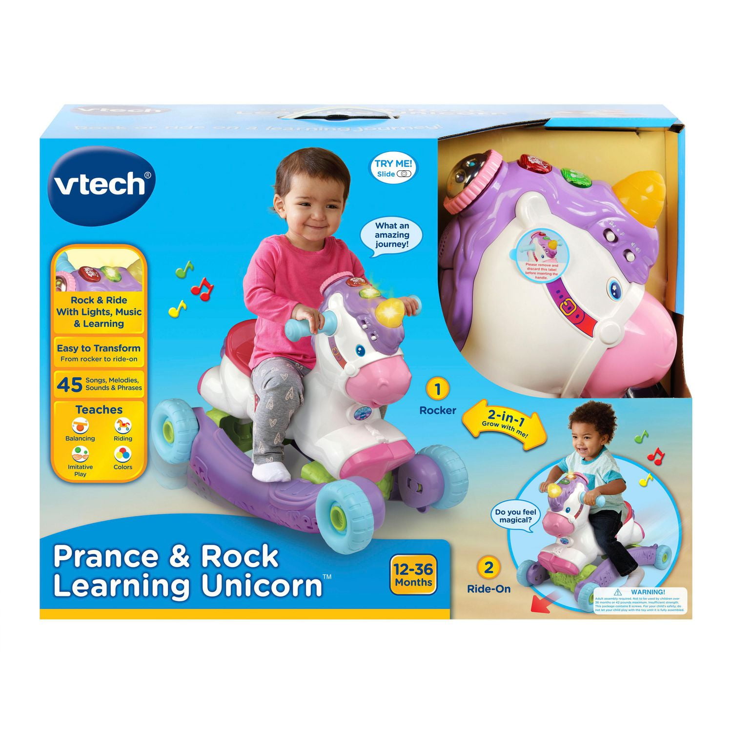 vtech unicorn ride on