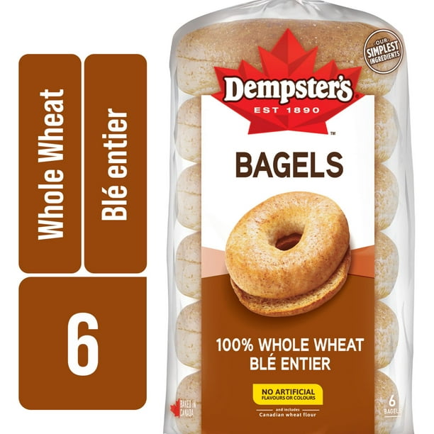 Bagels de blé entier de Dempster’s® Emb. de 6; 450&nbsp;g