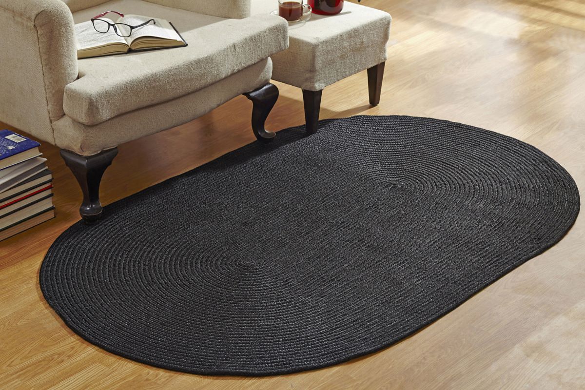 FABSTYLES BLACK Country Braid Solid RUG Walmart Canada