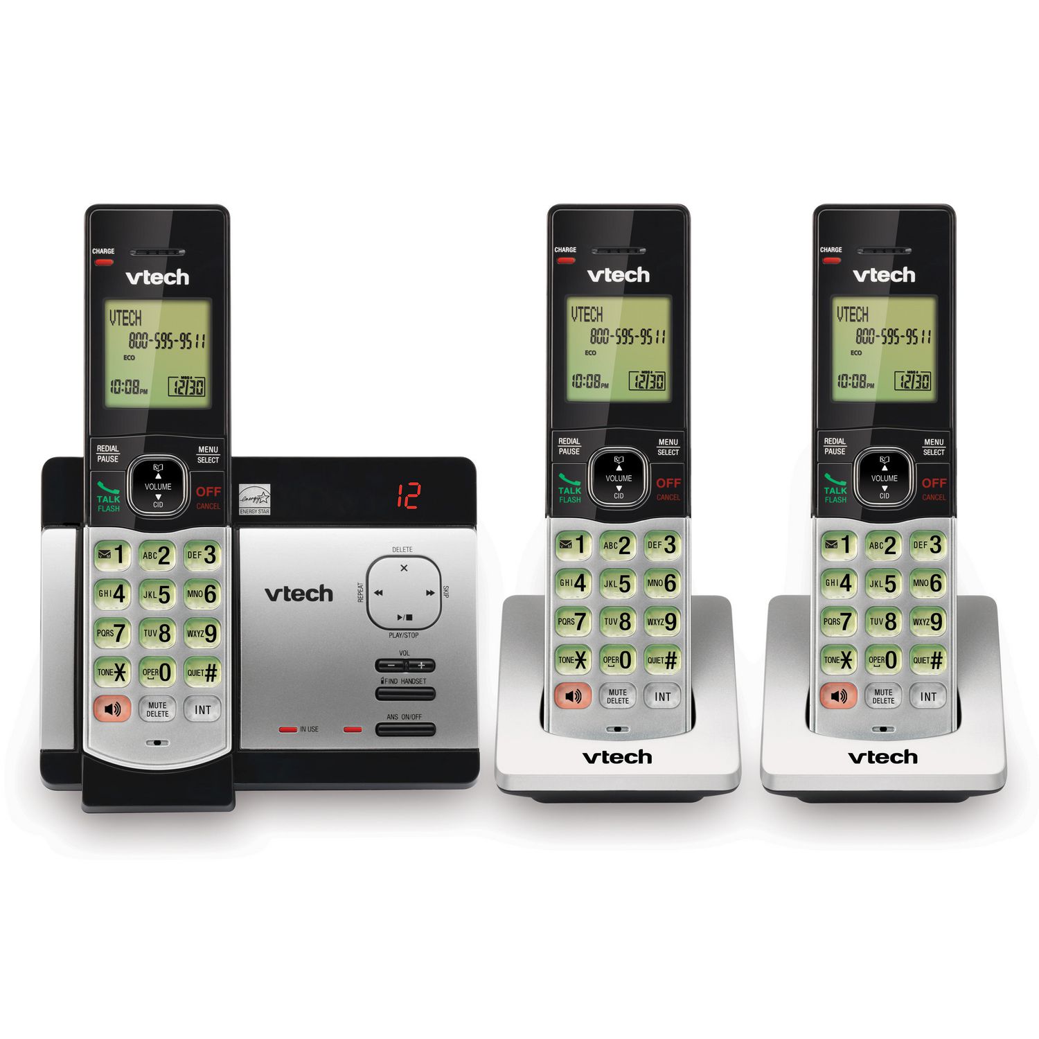 VTech CS51293 DECT 6.0 Expandable Cordless Phone System with 3