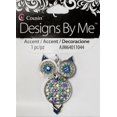thumbnail image 1 of 1 pc Pendentif Hibou argent avec strass bleu, 1 of 1
