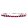 thumbnail image 1 of Tangelo 11-1/4 Carat T.G.W. Created Ruby Sterling Silver Bangle Bracelet, 7", 1 of 6