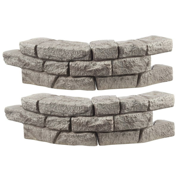 Mur de pierres décoratif RTS Home Accents - 2 pieces courbées