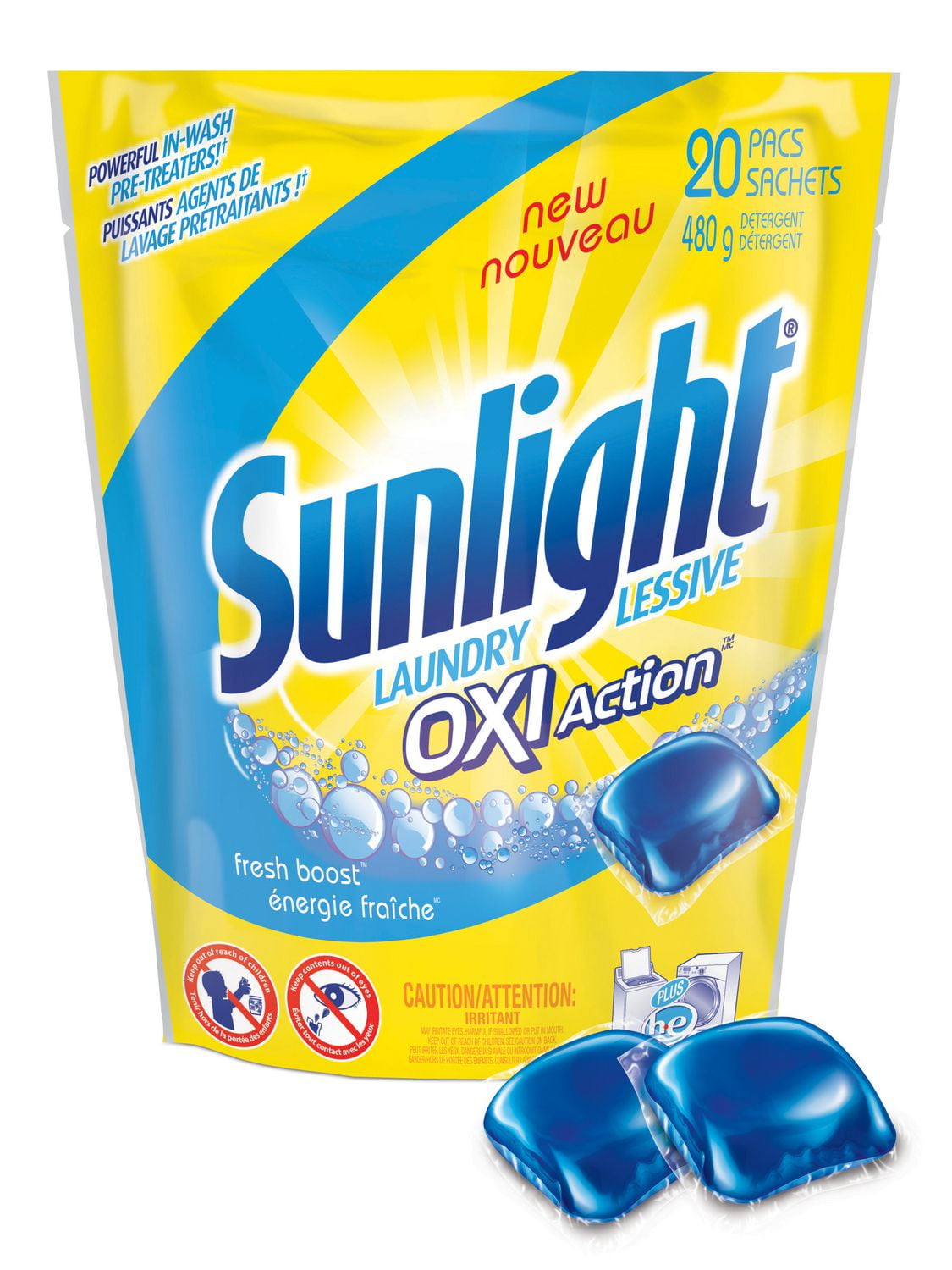 Sunlight Oxi Action Fresh Boost Laundry Detergent 20ct Walmart Canada