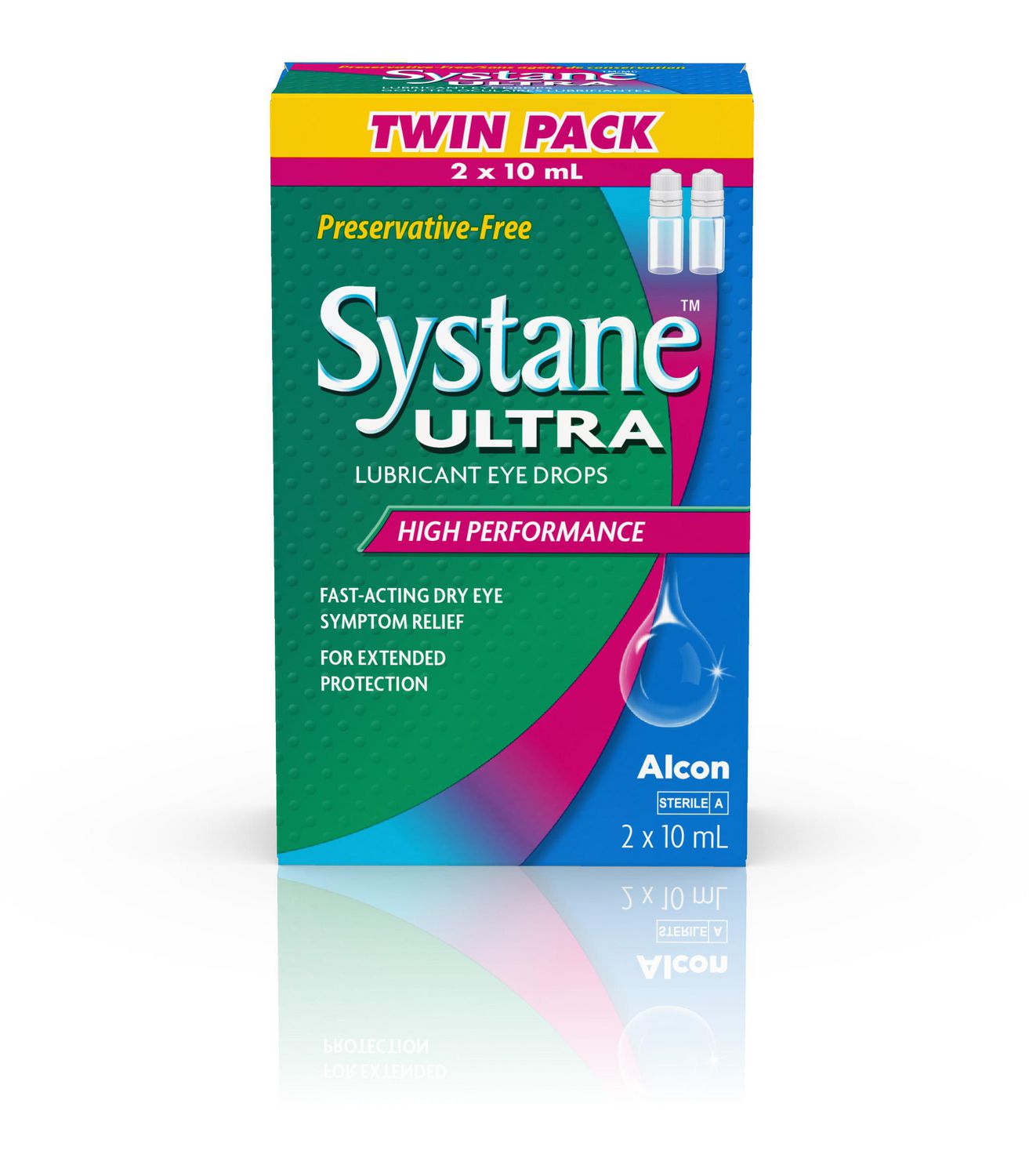 SYSTANE Ultra Preservative Free Lubricant Eye Drops High Performance Eye Drops For Dry Eyes 2 x 10mL