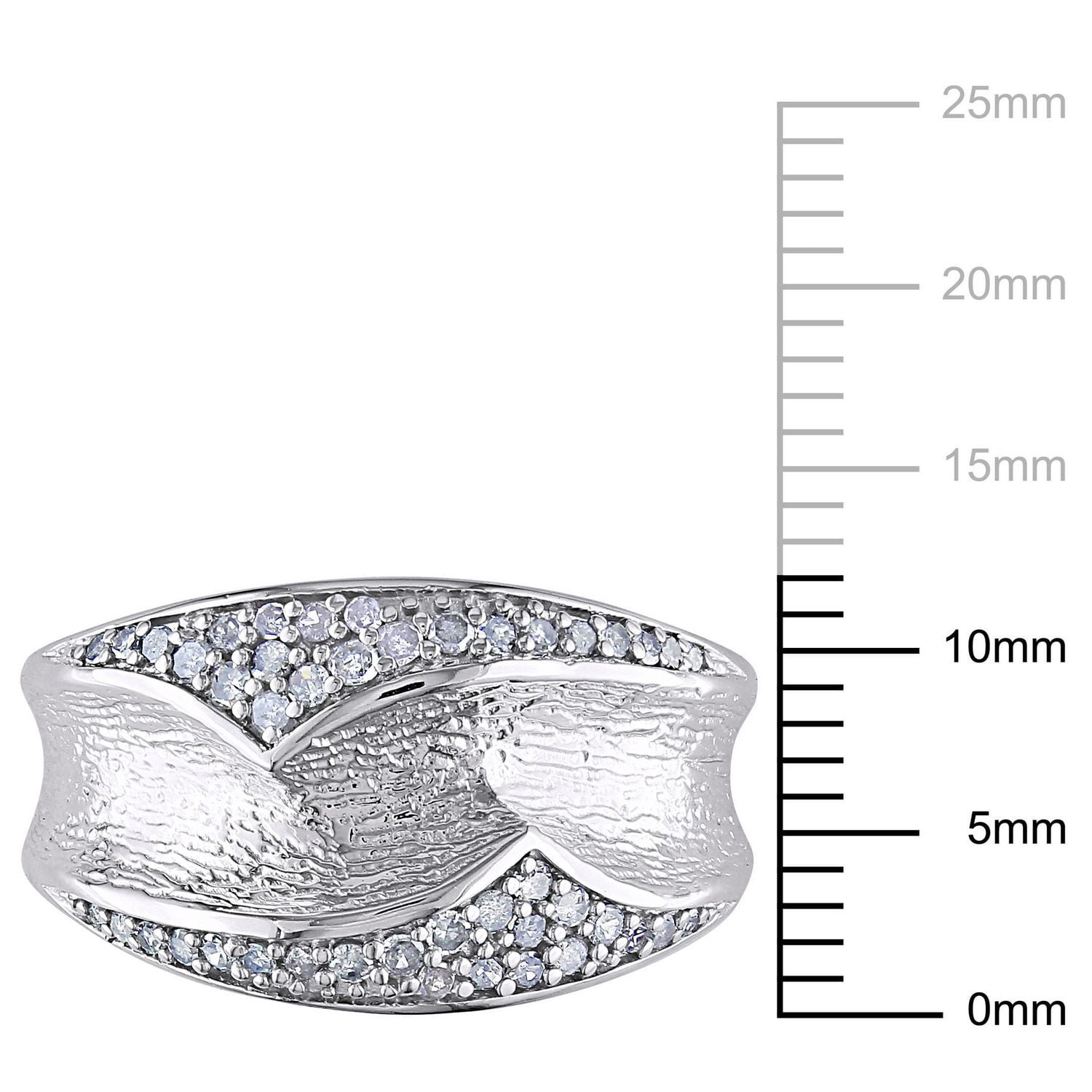 Miabella 1/4 Carat T.W. Diamond Sterling Silver Ring
