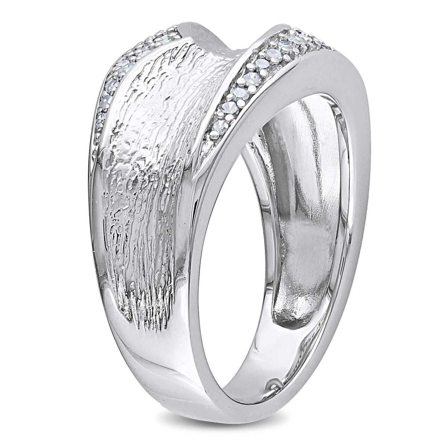 Miabella 1/4 Carat T.W. Diamond Sterling Silver Ring